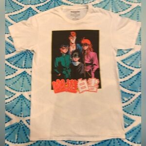 Anime White Short Sleeve T Shirt, Men’s Small, good preworn condition.
